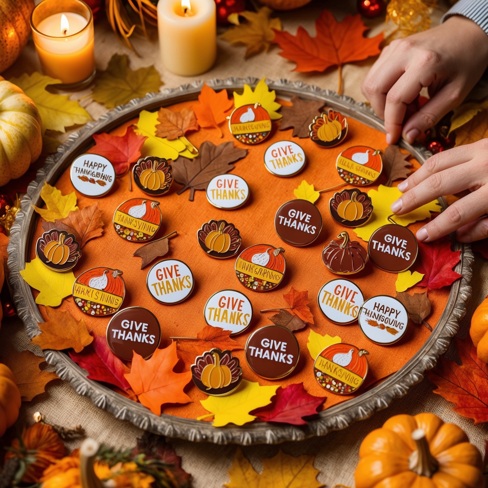 custom Thanksgiving lapel pin